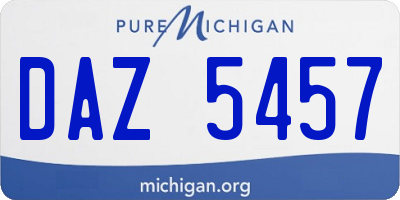MI license plate DAZ5457