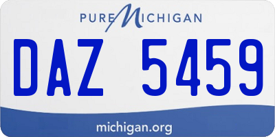 MI license plate DAZ5459