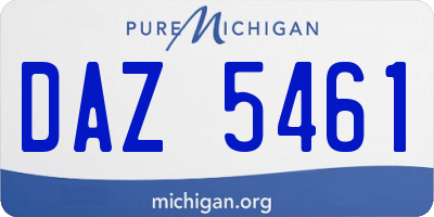 MI license plate DAZ5461