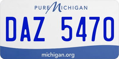 MI license plate DAZ5470