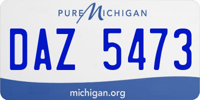 MI license plate DAZ5473