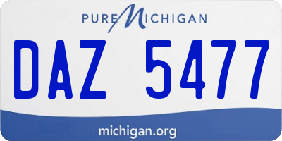 MI license plate DAZ5477
