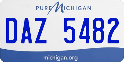 MI license plate DAZ5482