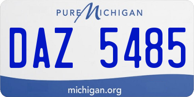MI license plate DAZ5485