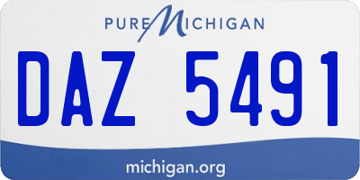 MI license plate DAZ5491