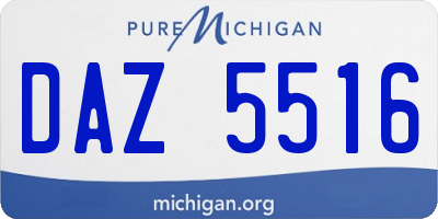 MI license plate DAZ5516