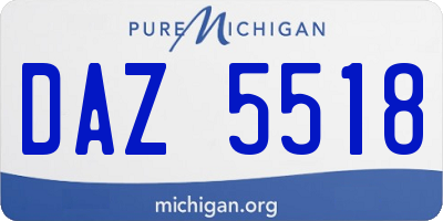 MI license plate DAZ5518