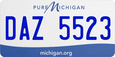 MI license plate DAZ5523