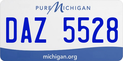 MI license plate DAZ5528