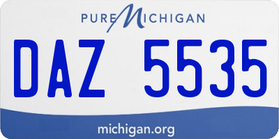 MI license plate DAZ5535