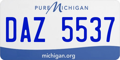 MI license plate DAZ5537