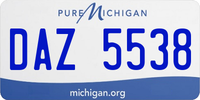 MI license plate DAZ5538