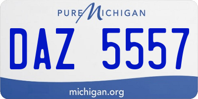 MI license plate DAZ5557
