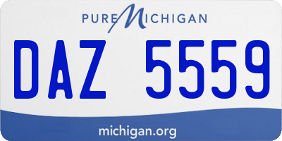 MI license plate DAZ5559