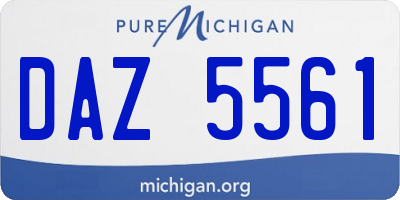 MI license plate DAZ5561