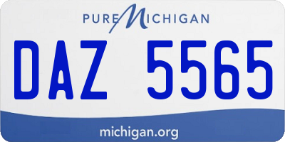 MI license plate DAZ5565