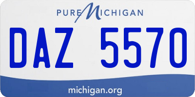 MI license plate DAZ5570