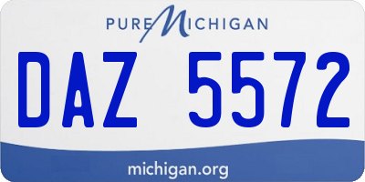 MI license plate DAZ5572