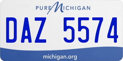 MI license plate DAZ5574