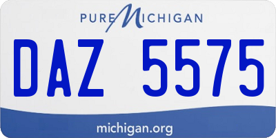 MI license plate DAZ5575