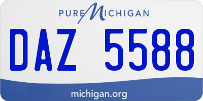 MI license plate DAZ5588