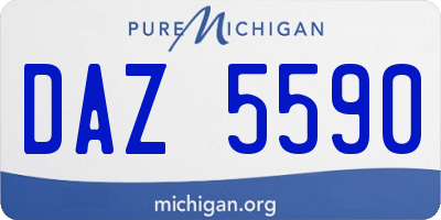 MI license plate DAZ5590