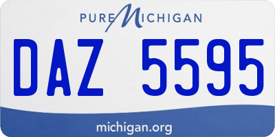MI license plate DAZ5595