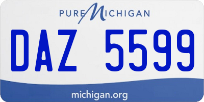 MI license plate DAZ5599