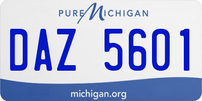 MI license plate DAZ5601