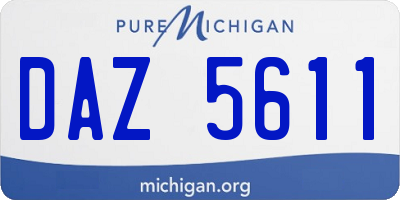MI license plate DAZ5611