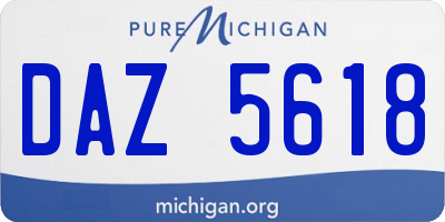 MI license plate DAZ5618
