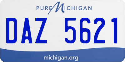MI license plate DAZ5621
