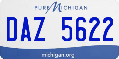 MI license plate DAZ5622