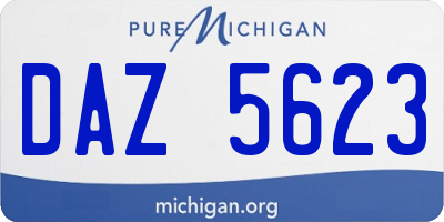 MI license plate DAZ5623