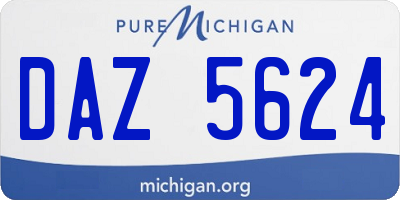 MI license plate DAZ5624