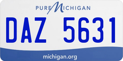 MI license plate DAZ5631