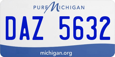 MI license plate DAZ5632