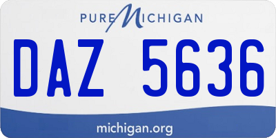 MI license plate DAZ5636