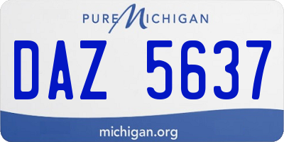MI license plate DAZ5637