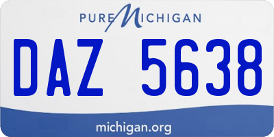 MI license plate DAZ5638