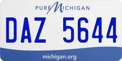 MI license plate DAZ5644