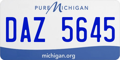 MI license plate DAZ5645