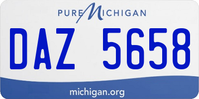MI license plate DAZ5658