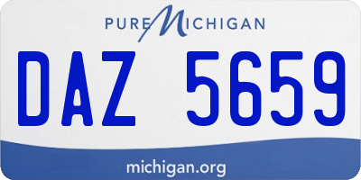 MI license plate DAZ5659