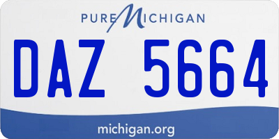 MI license plate DAZ5664