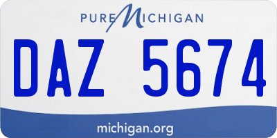 MI license plate DAZ5674