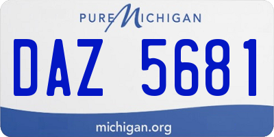MI license plate DAZ5681