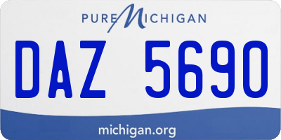 MI license plate DAZ5690