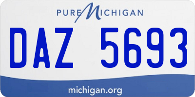 MI license plate DAZ5693