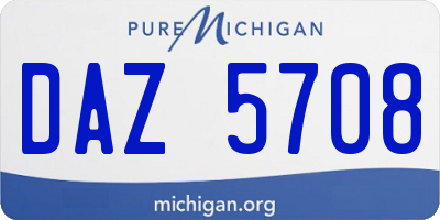 MI license plate DAZ5708